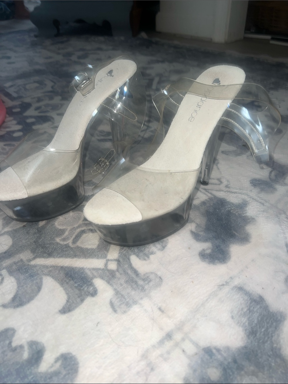Pleaser Clear Platform Heels - Transparent